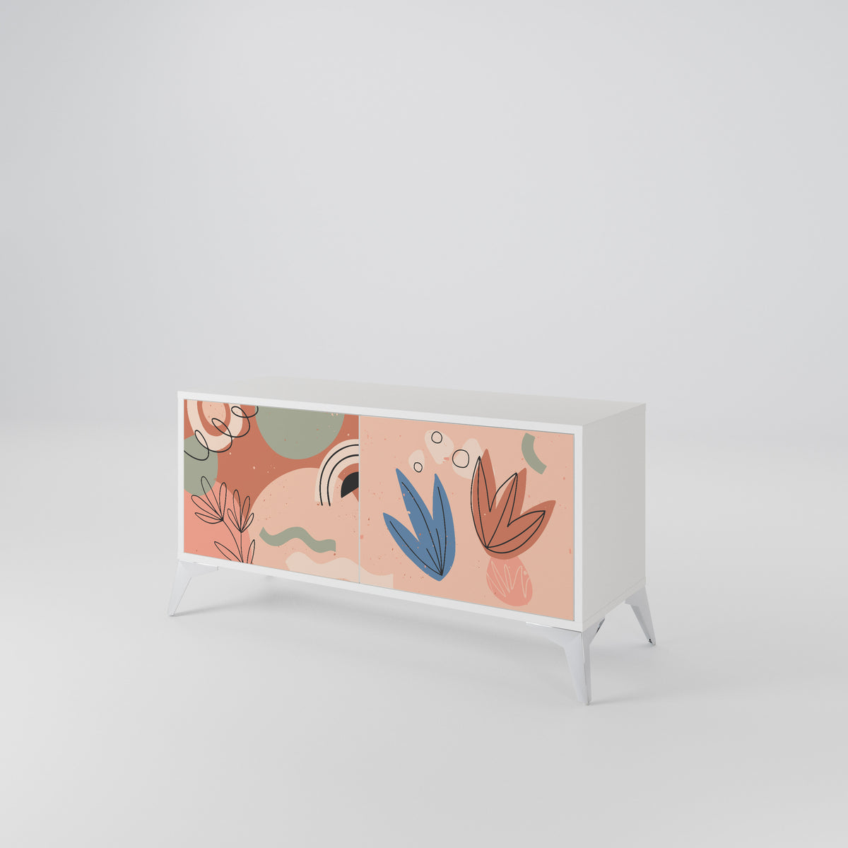 PASTEL DESTINY Kompaktní dvoudveřový TV stolek
