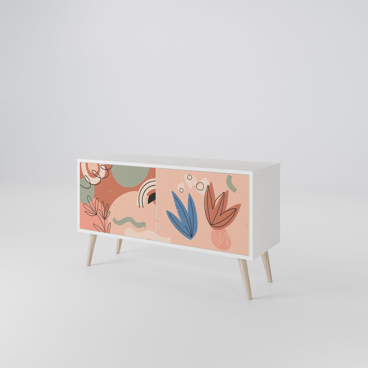 PASTEL DESTINY Kompaktní dvoudveřový TV stolek