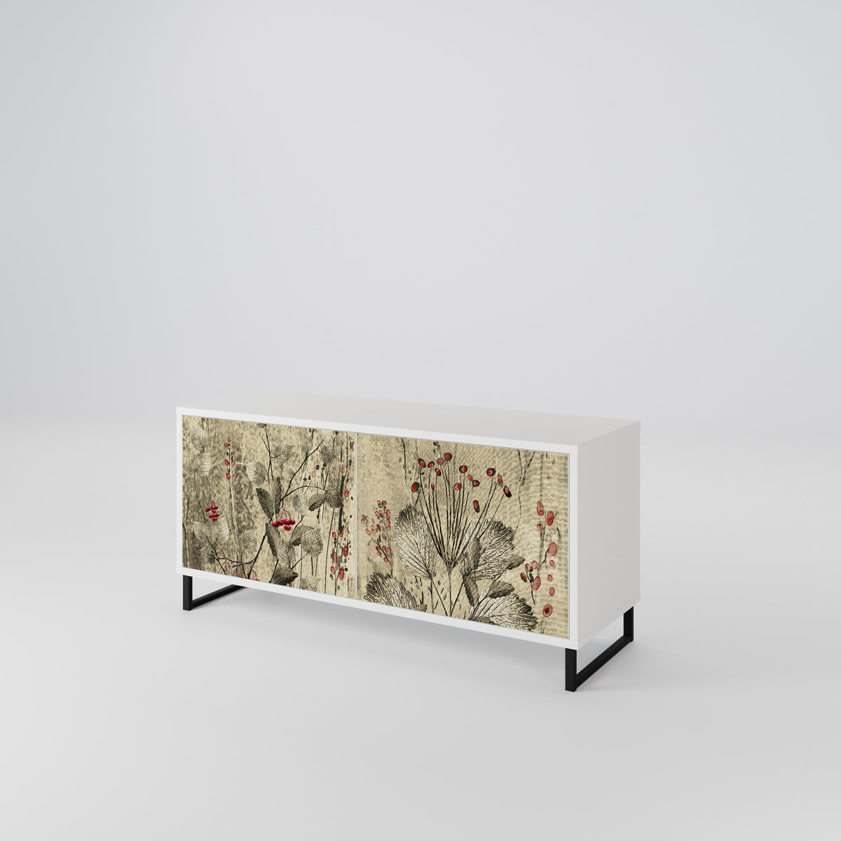 HERBAL GRACE Kompaktní dvoudveřový TV stolek