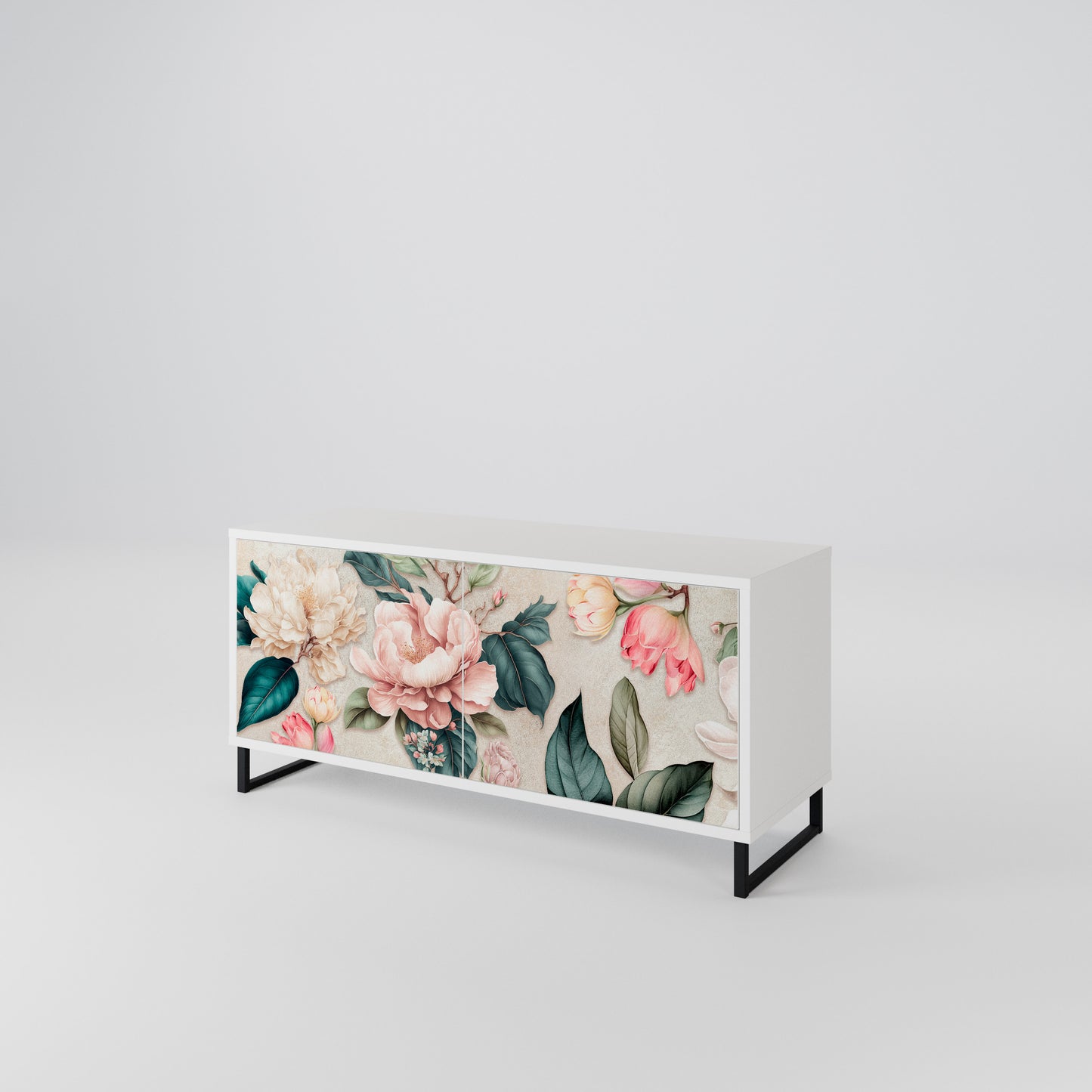 FLORAL GRACE Kompaktní dvoudveřový TV stolek