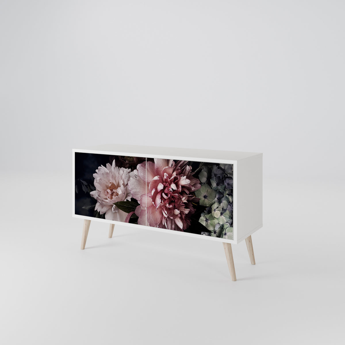 PURE BLOSSOM Kompaktní dvoudveřový TV stolek