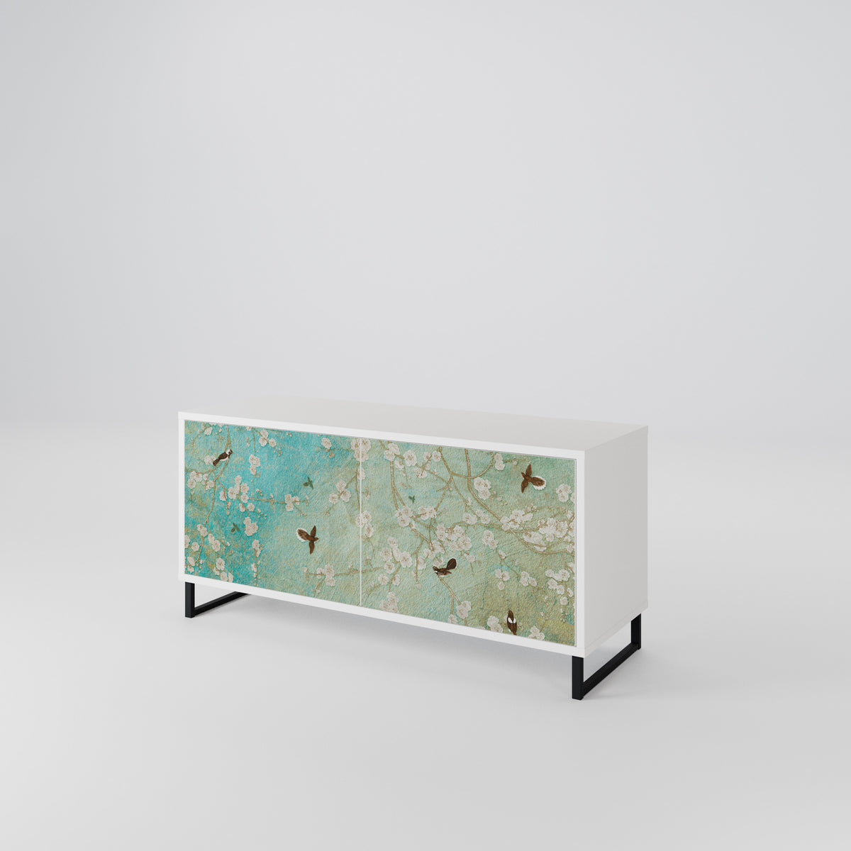 BLOOMING CHARM Kompaktní dvoudveřový TV stolek