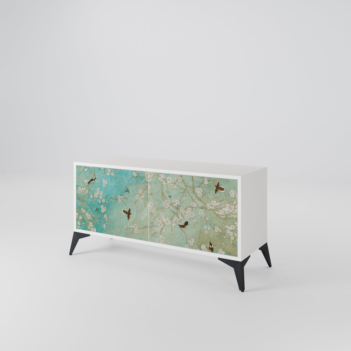 BLOOMING CHARM Kompaktní dvoudveřový TV stolek