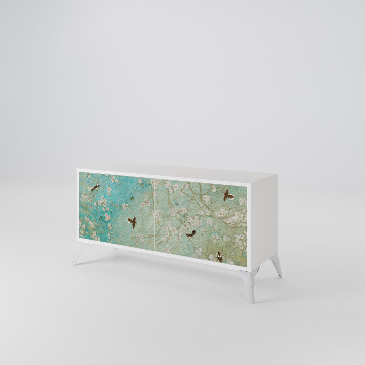 BLOOMING CHARM Kompaktní dvoudveřový TV stolek