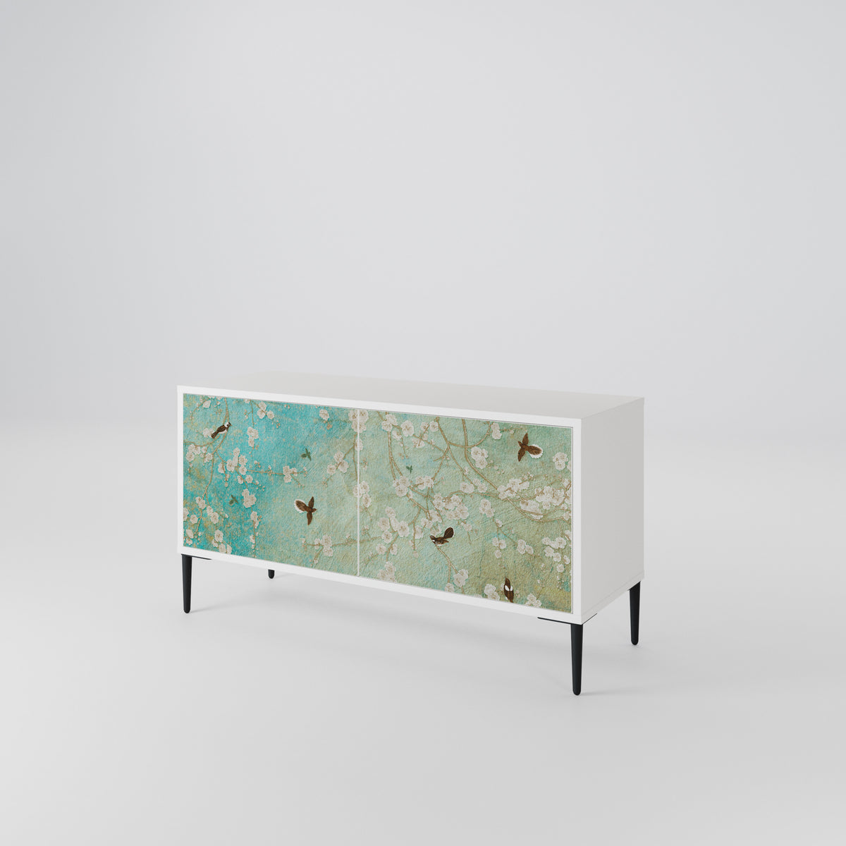 BLOOMING CHARM Kompaktní dvoudveřový TV stolek