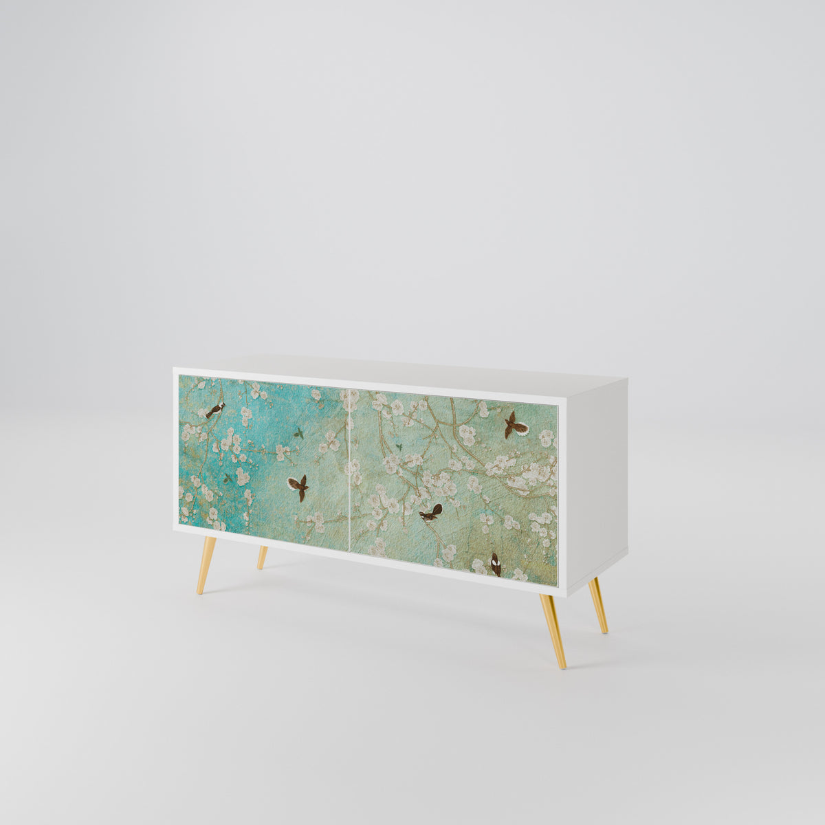 BLOOMING CHARM Kompaktní dvoudveřový TV stolek