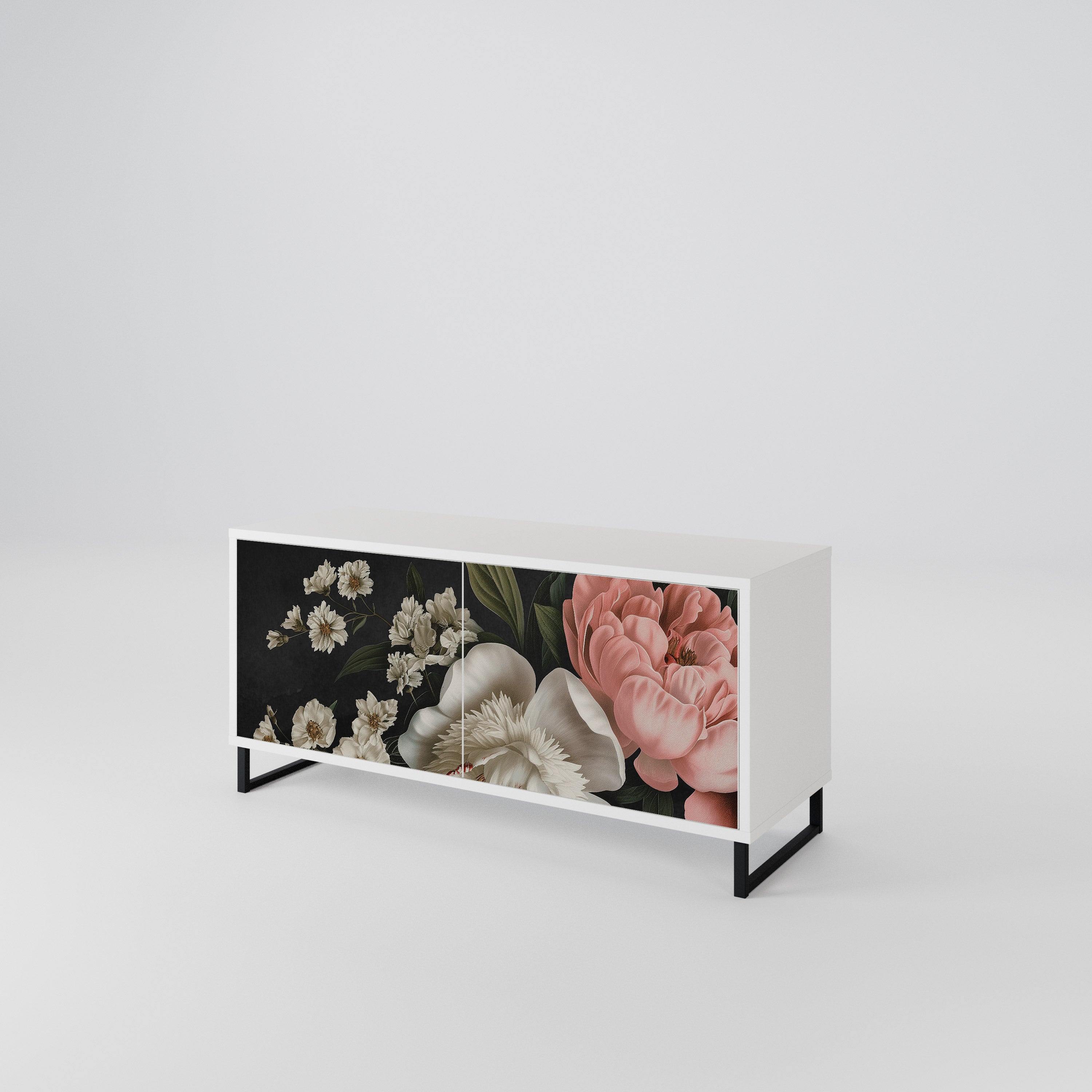 LUSH ELEGANCE Kompaktní dvoudveřový TV stolek