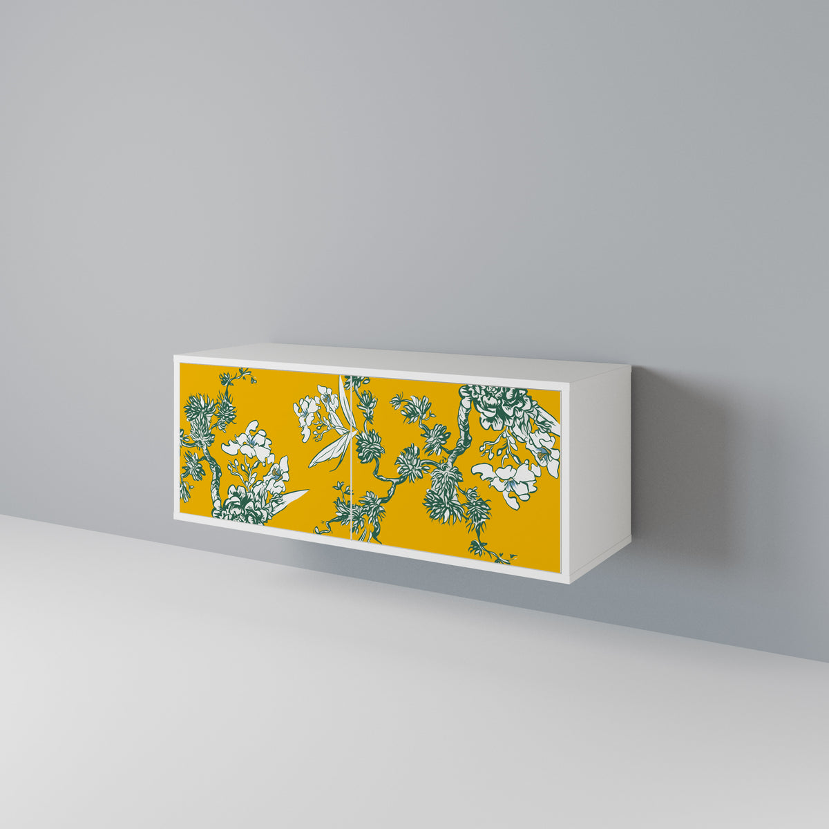 YELLOW CHINOISERIE Kompaktní dvoudveřový TV stolek