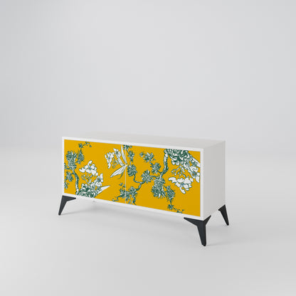 YELLOW CHINOISERIE Kompaktní dvoudveřový TV stolek