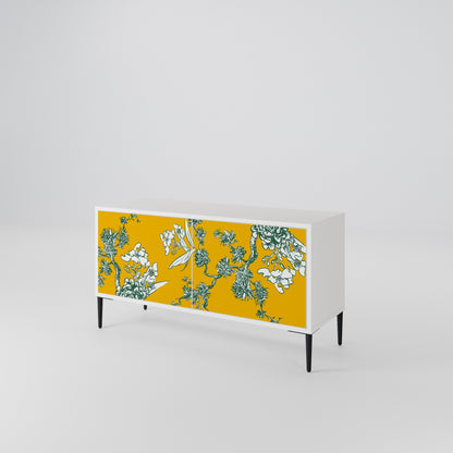 YELLOW CHINOISERIE Kompaktní dvoudveřový TV stolek