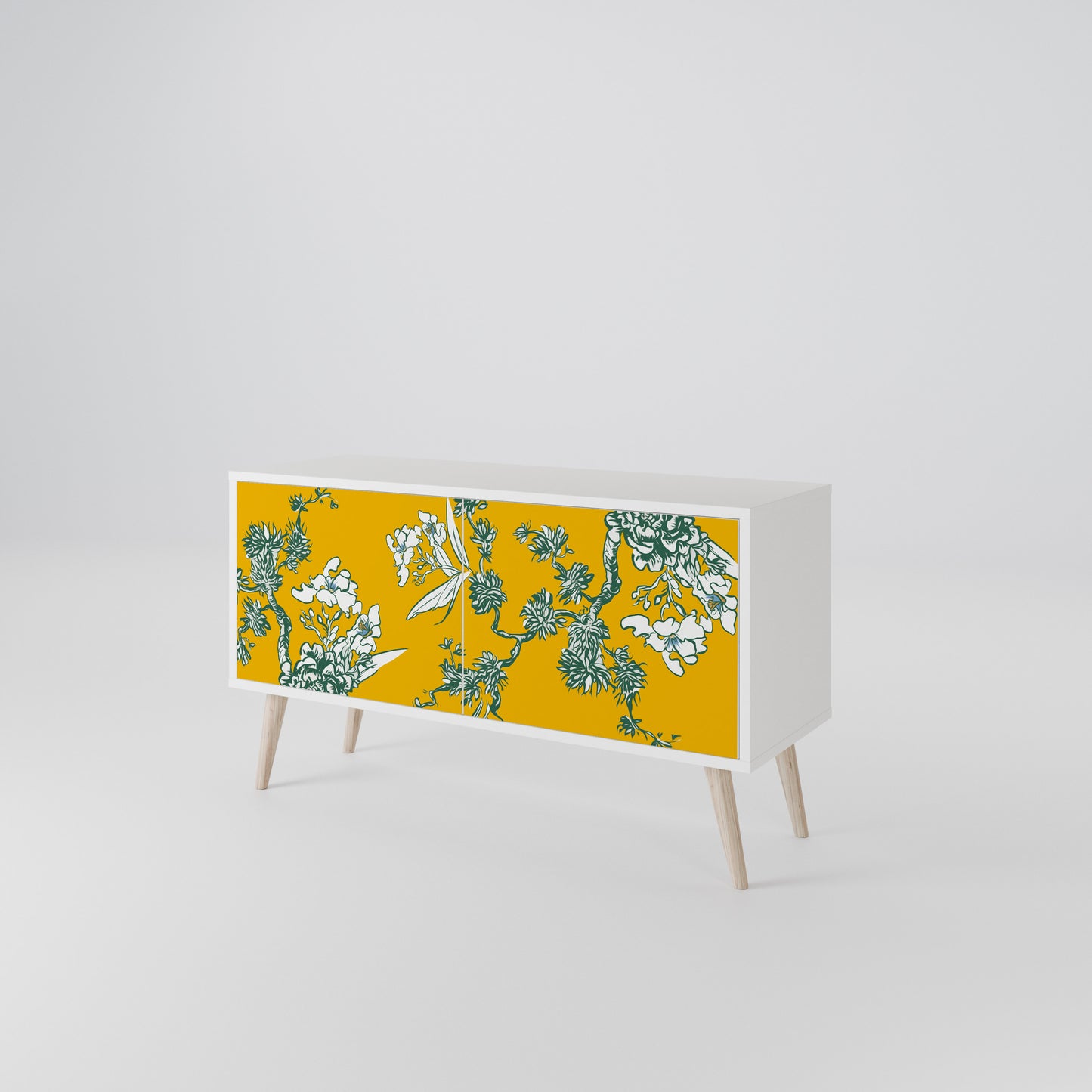 YELLOW CHINOISERIE Kompaktní dvoudveřový TV stolek