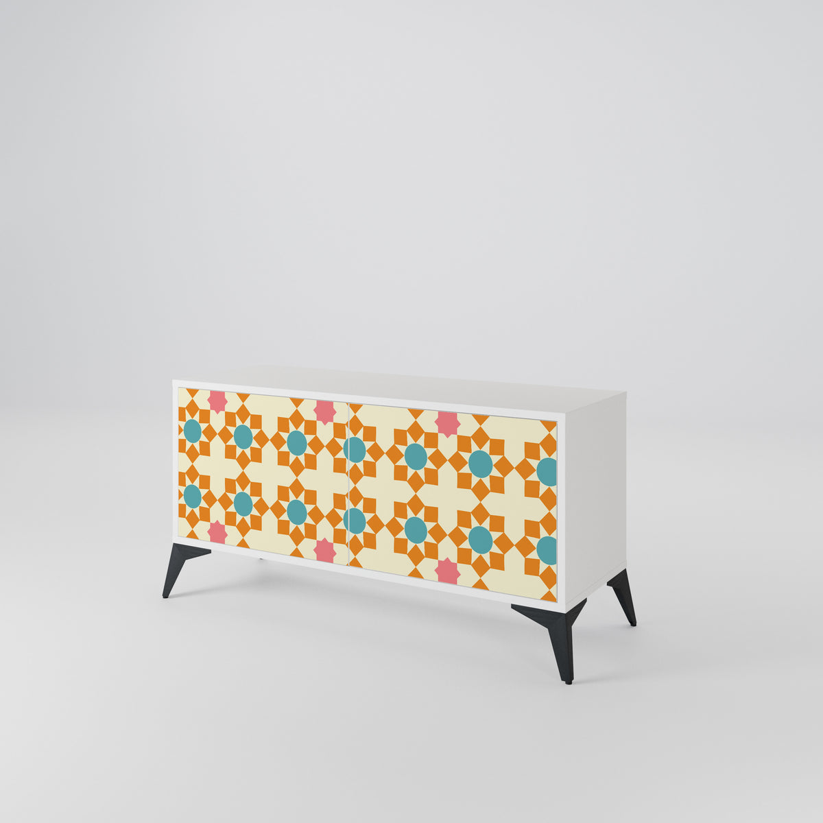 FLORAL DECOR Kompaktní dvoudveřový TV stolek