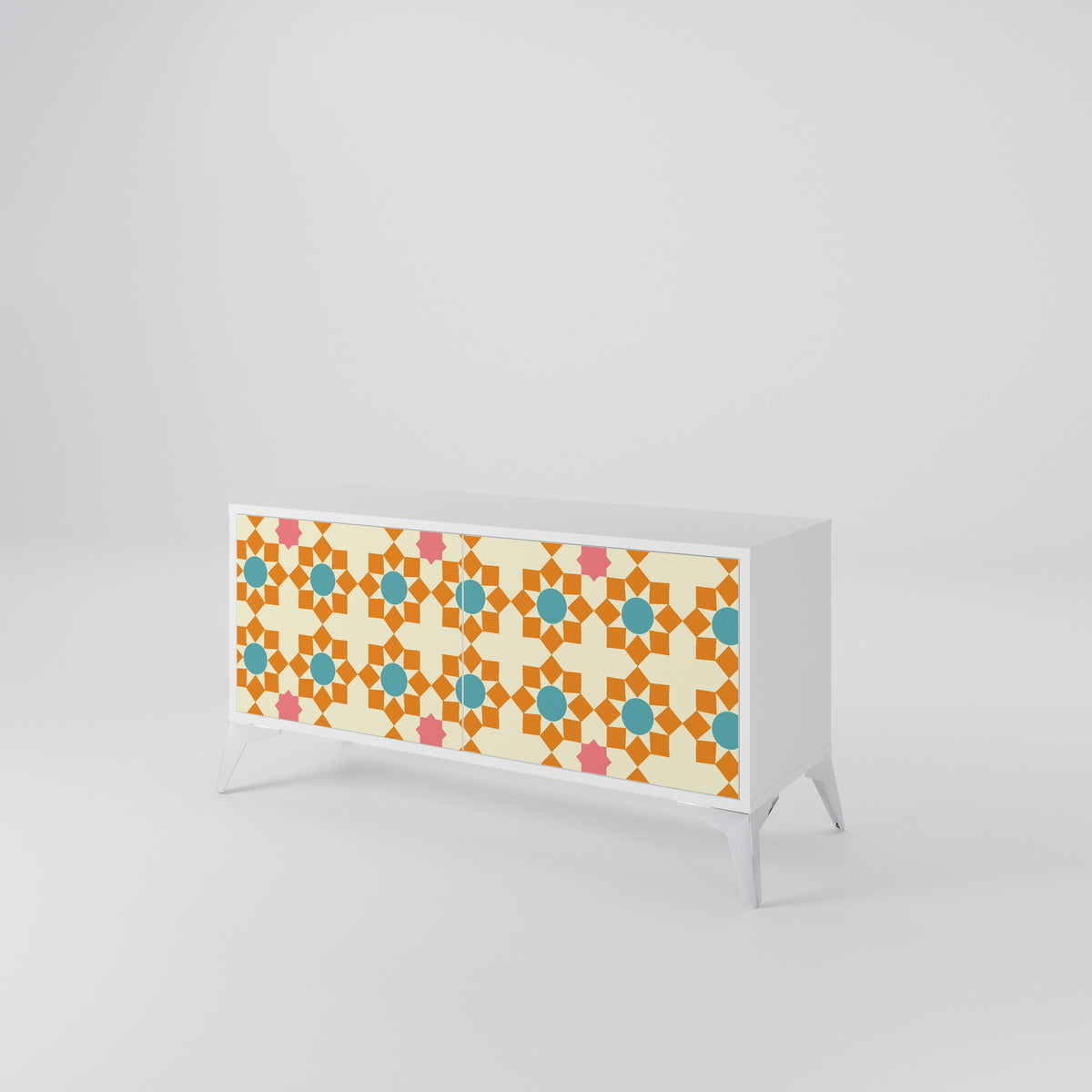 FLORAL DECOR Kompaktní dvoudveřový TV stolek