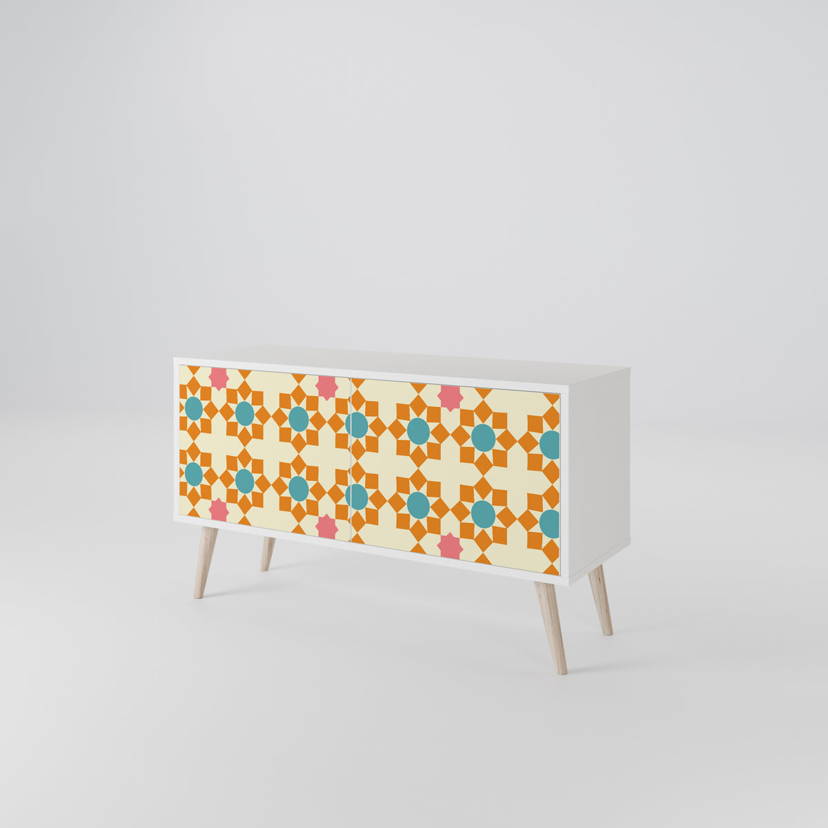 FLORAL DECOR Kompaktní dvoudveřový TV stolek