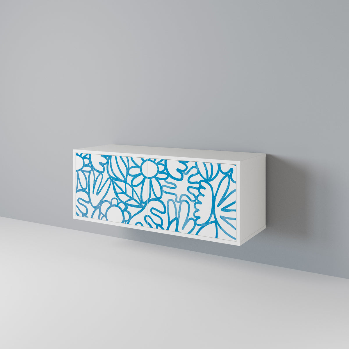 BLOOMY MORNING Kompaktní dvoudveřový TV stolek