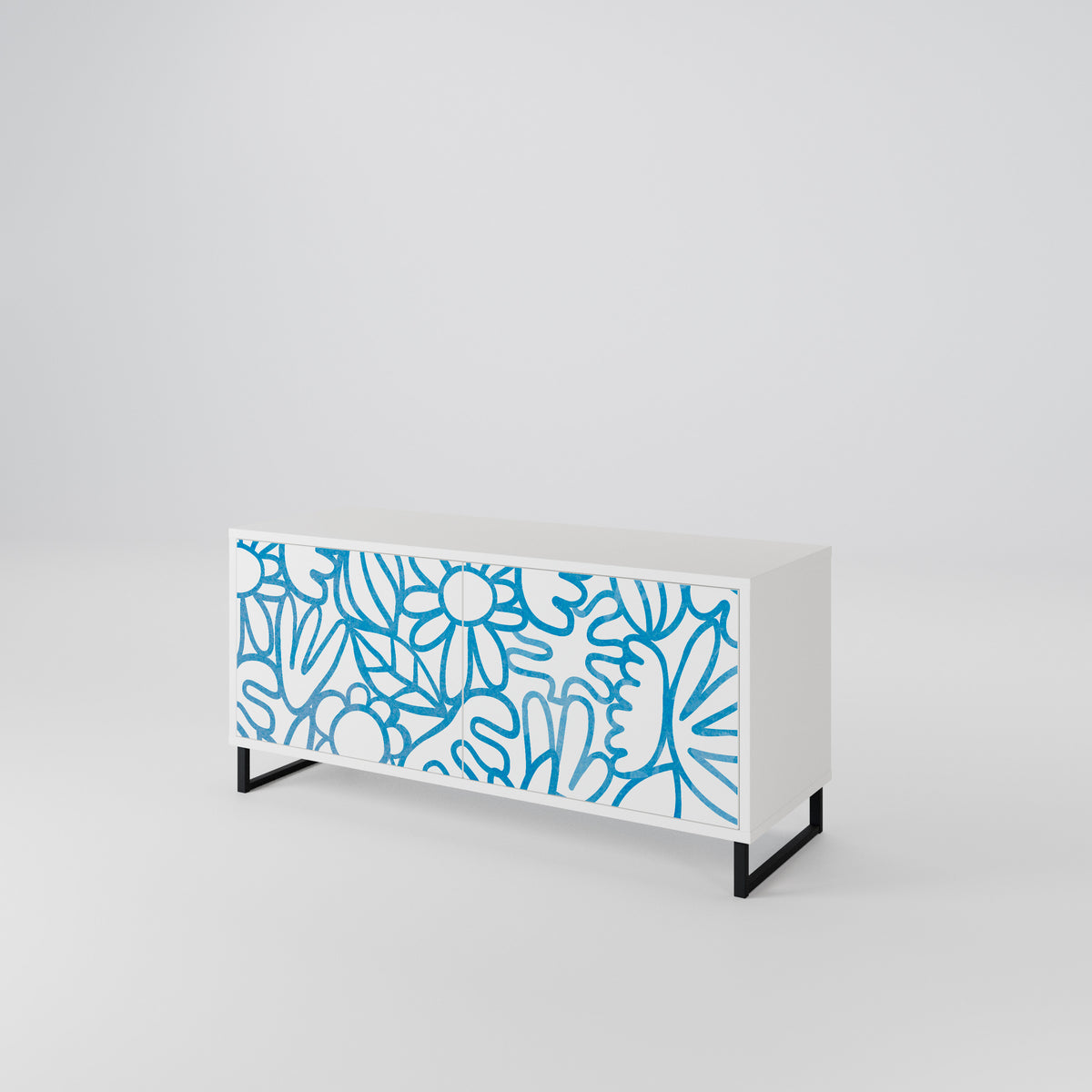 BLOOMY MORNING Kompaktní dvoudveřový TV stolek