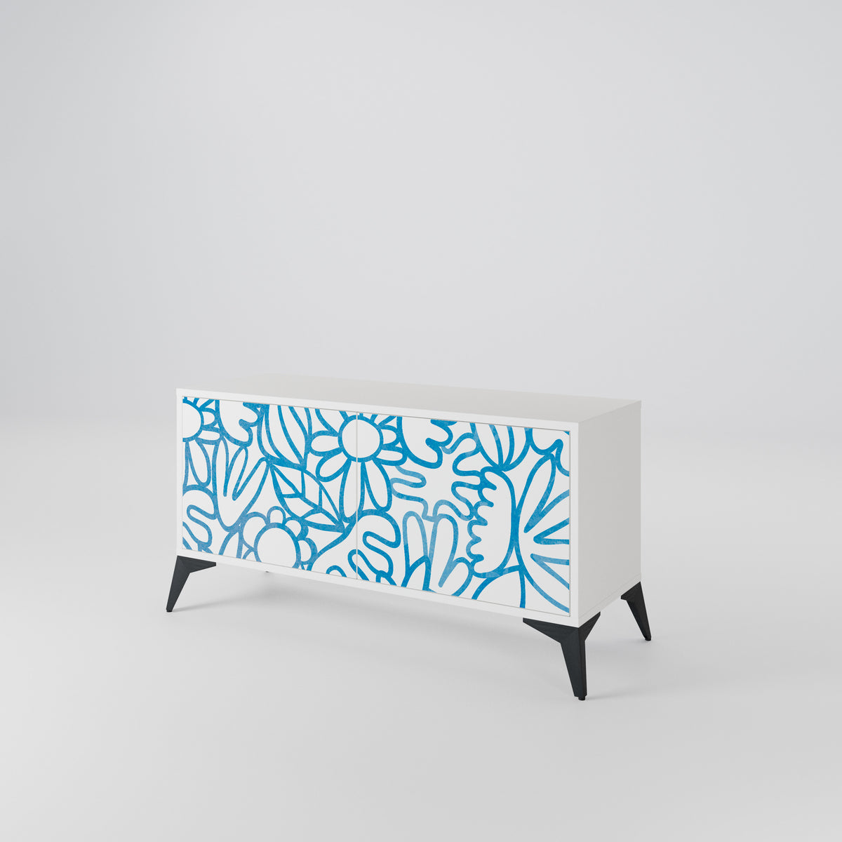 BLOOMY MORNING Kompaktní dvoudveřový TV stolek