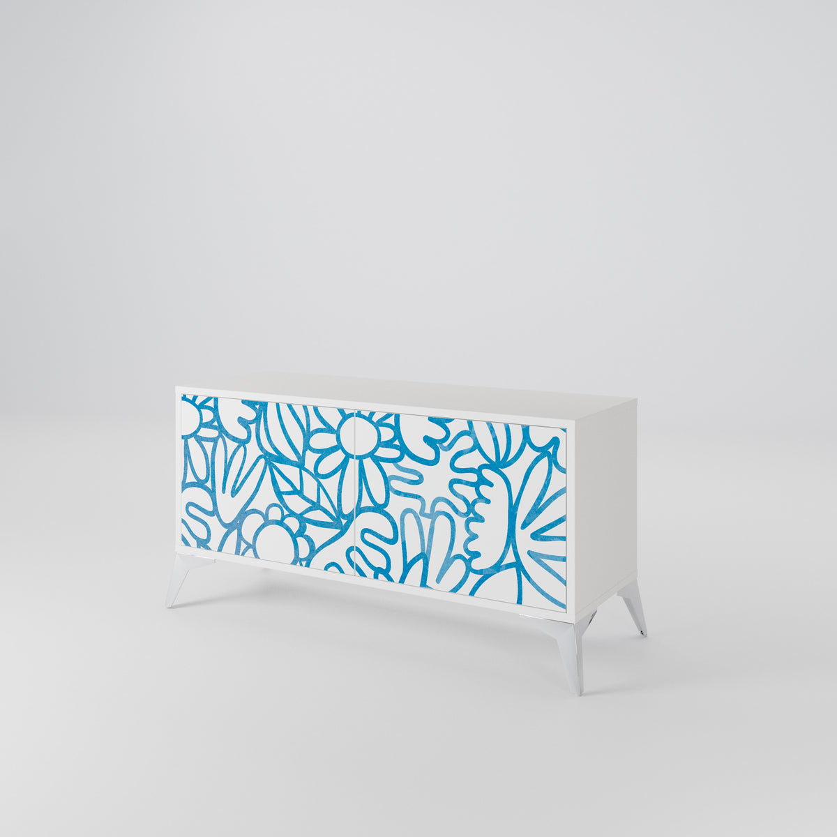 BLOOMY MORNING Kompaktní dvoudveřový TV stolek