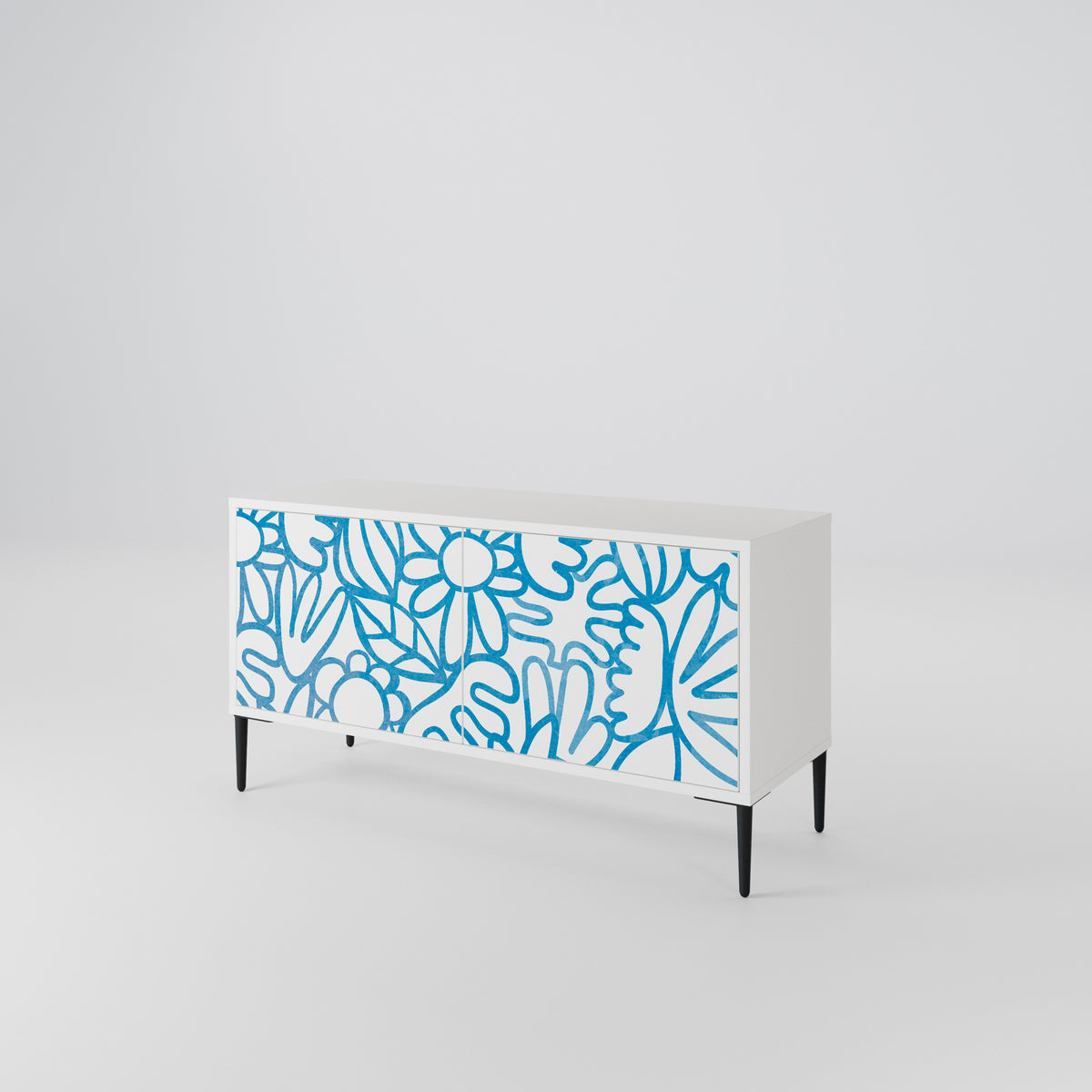 BLOOMY MORNING Kompaktní dvoudveřový TV stolek