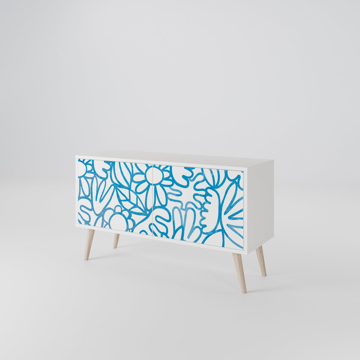 BLOOMY MORNING Kompaktní dvoudveřový TV stolek