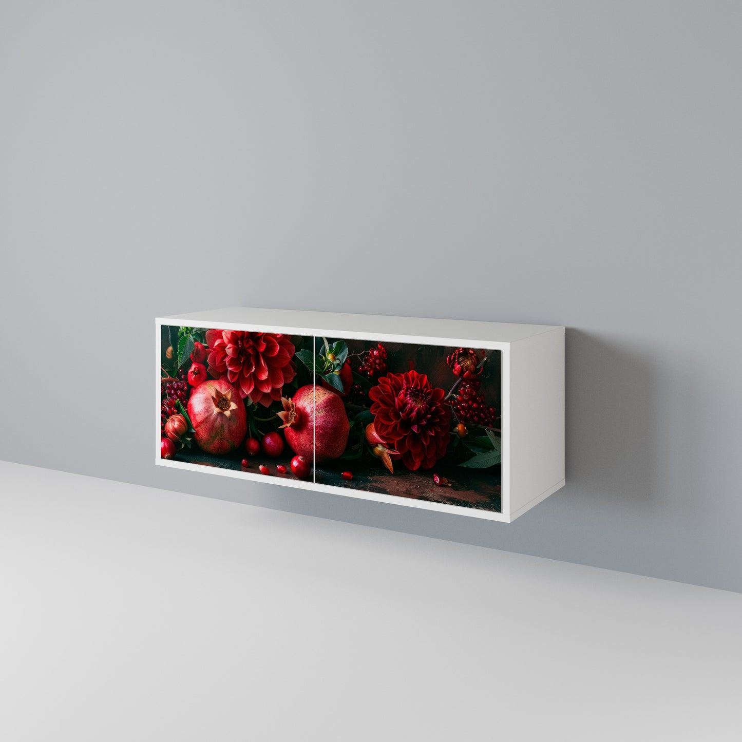DAHLIAS AND POMEGRANATES Kompaktní dvoudveřový TV stolek