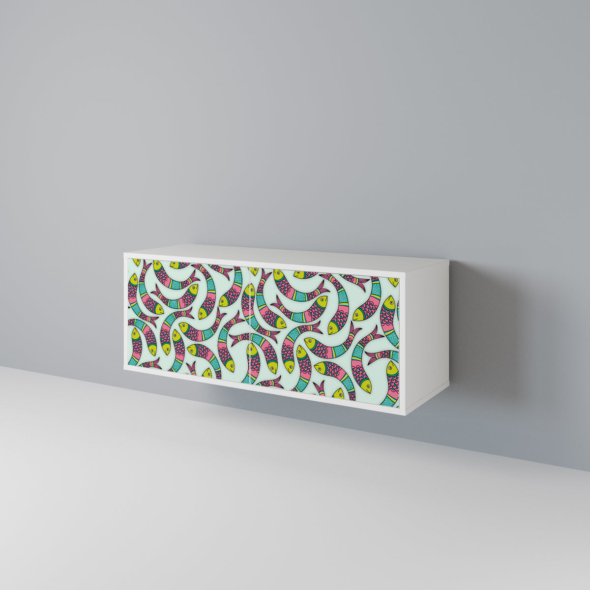 INDIAN FISH Kompaktní dvoudveřový TV stolek