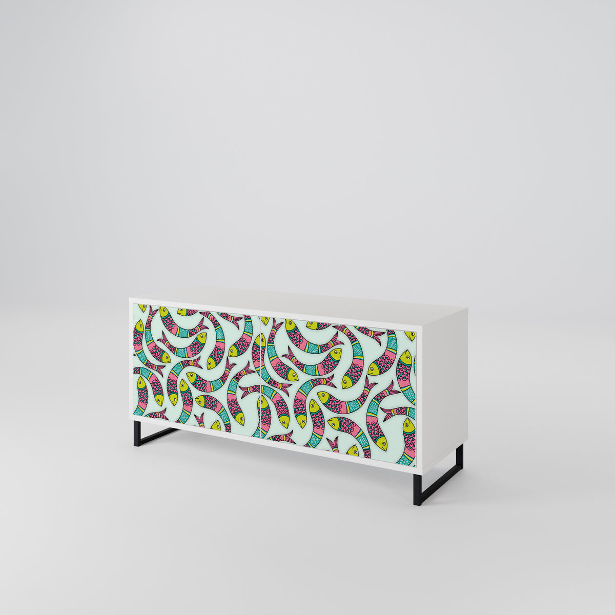 INDIAN FISH Kompaktní dvoudveřový TV stolek