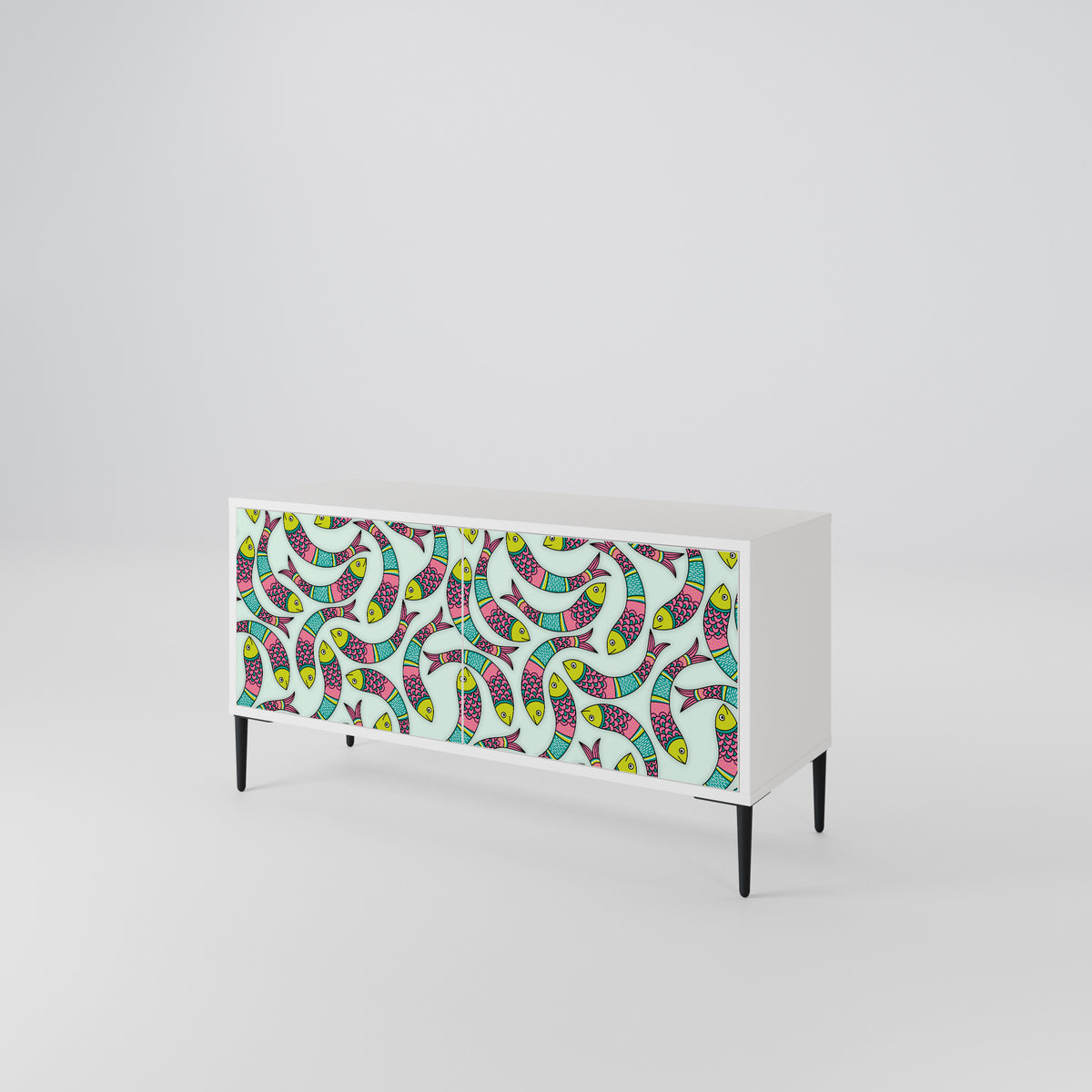 INDIAN FISH Kompaktní dvoudveřový TV stolek