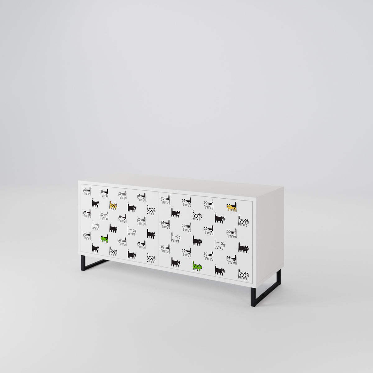 CATS COMPILATION Kompaktní dvoudveřový TV stolek