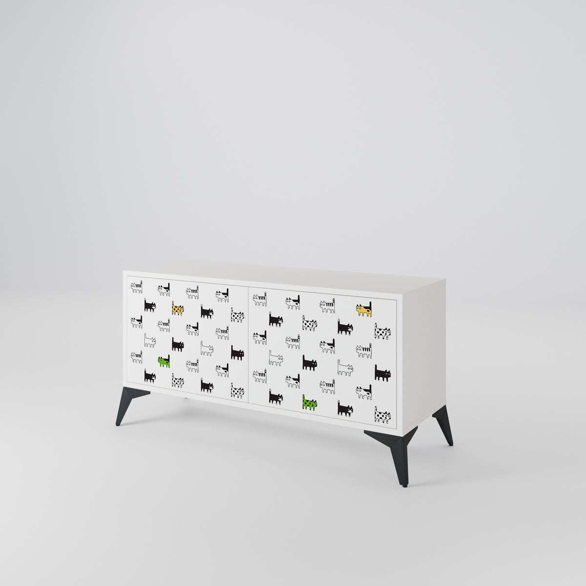 CATS COMPILATION Kompaktní dvoudveřový TV stolek