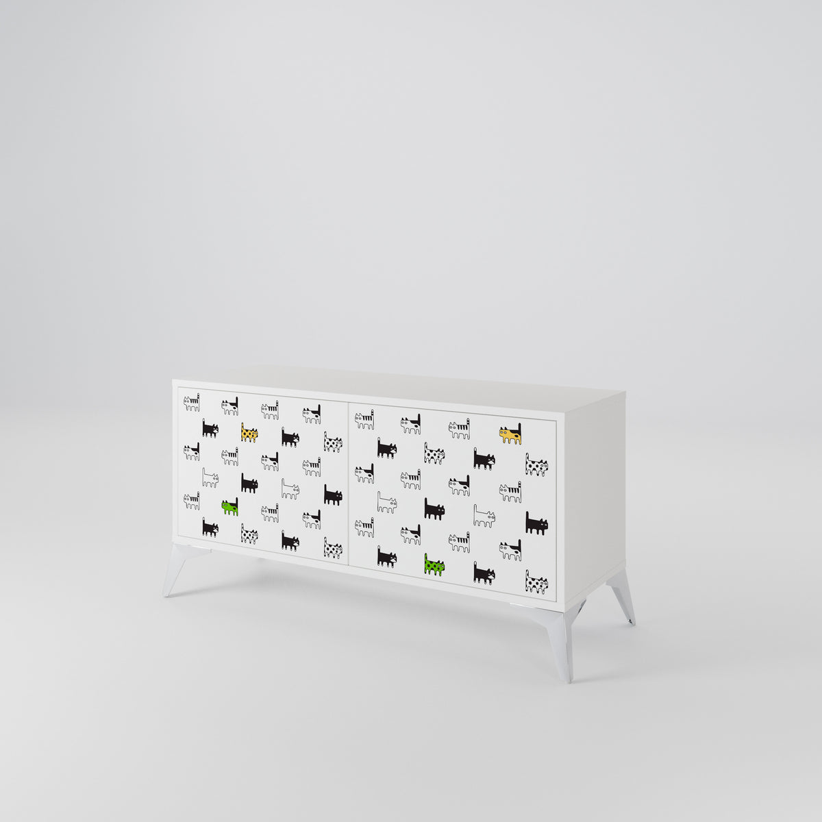 CATS COMPILATION Kompaktní dvoudveřový TV stolek