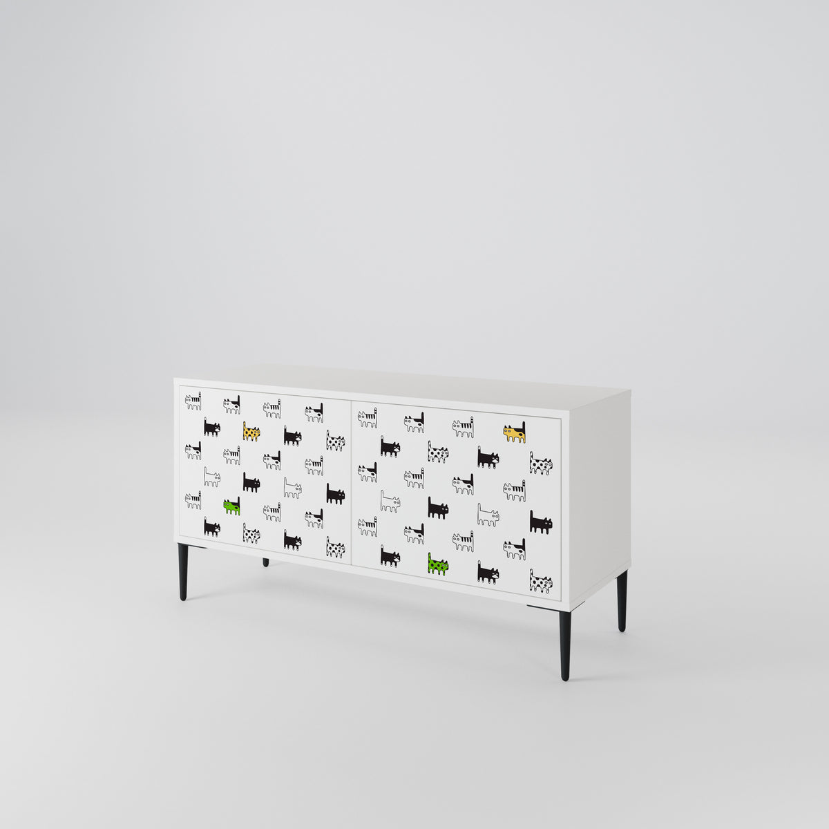 CATS COMPILATION Kompaktní dvoudveřový TV stolek