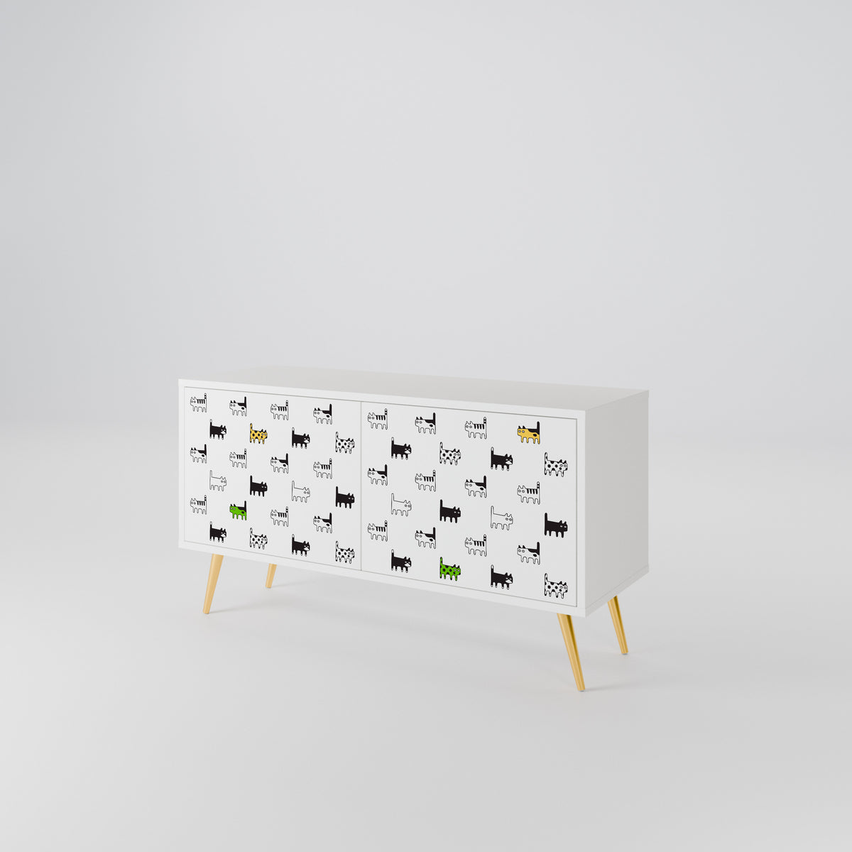 CATS COMPILATION Kompaktní dvoudveřový TV stolek