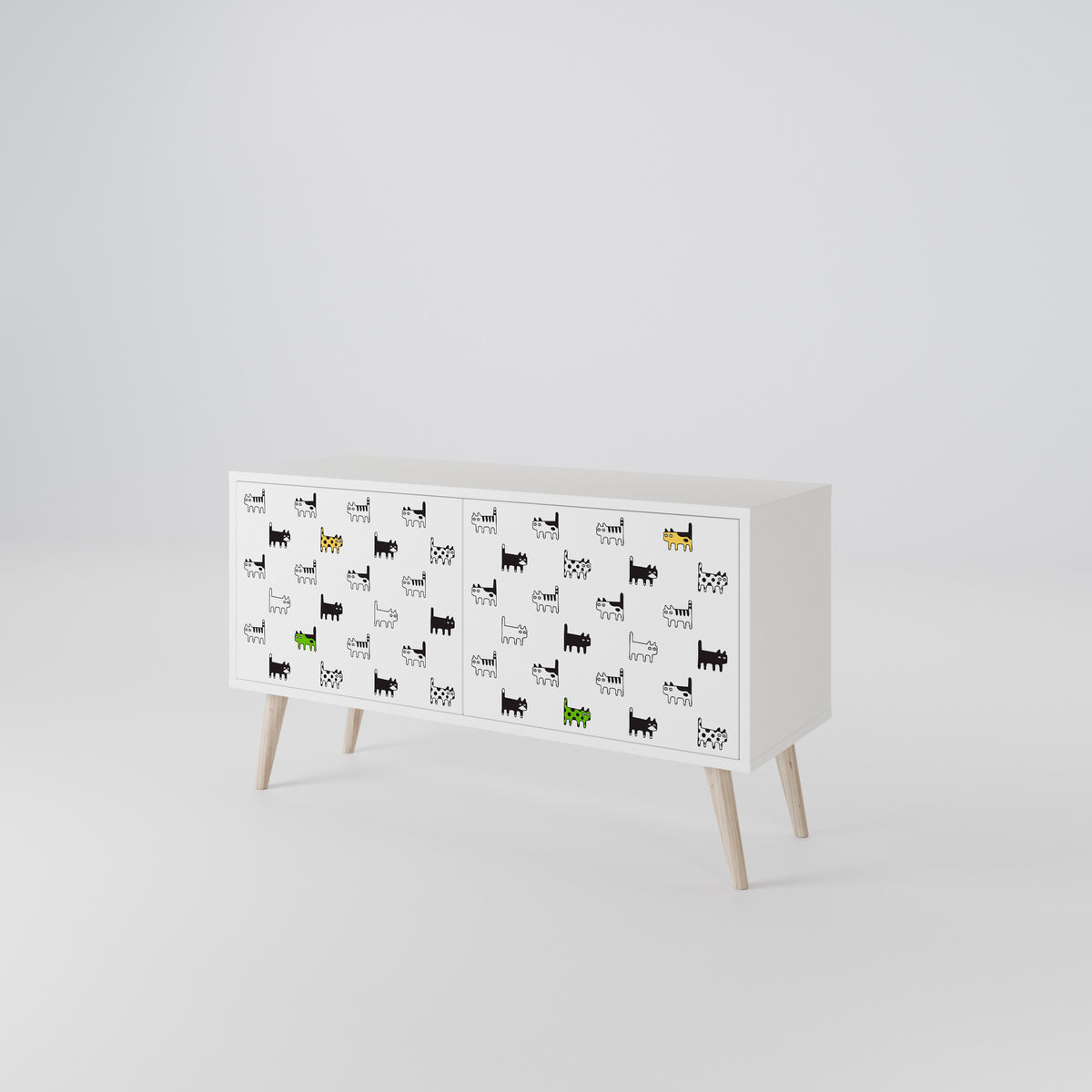 CATS COMPILATION Kompaktní dvoudveřový TV stolek