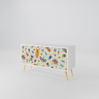 COLORFUL INSECTS Kompaktní dvoudveřový TV stolek