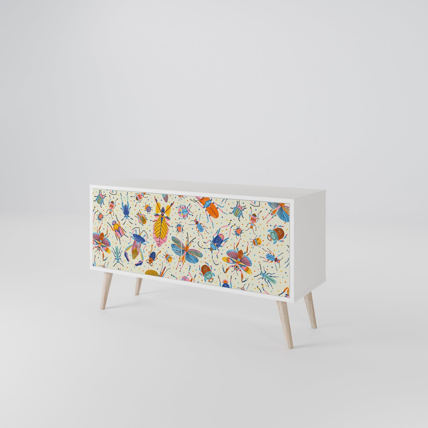 COLORFUL INSECTS Kompaktní dvoudveřový TV stolek