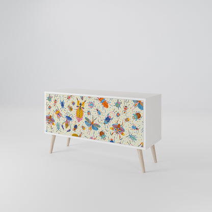 COLORFUL INSECTS Kompaktní dvoudveřový TV stolek