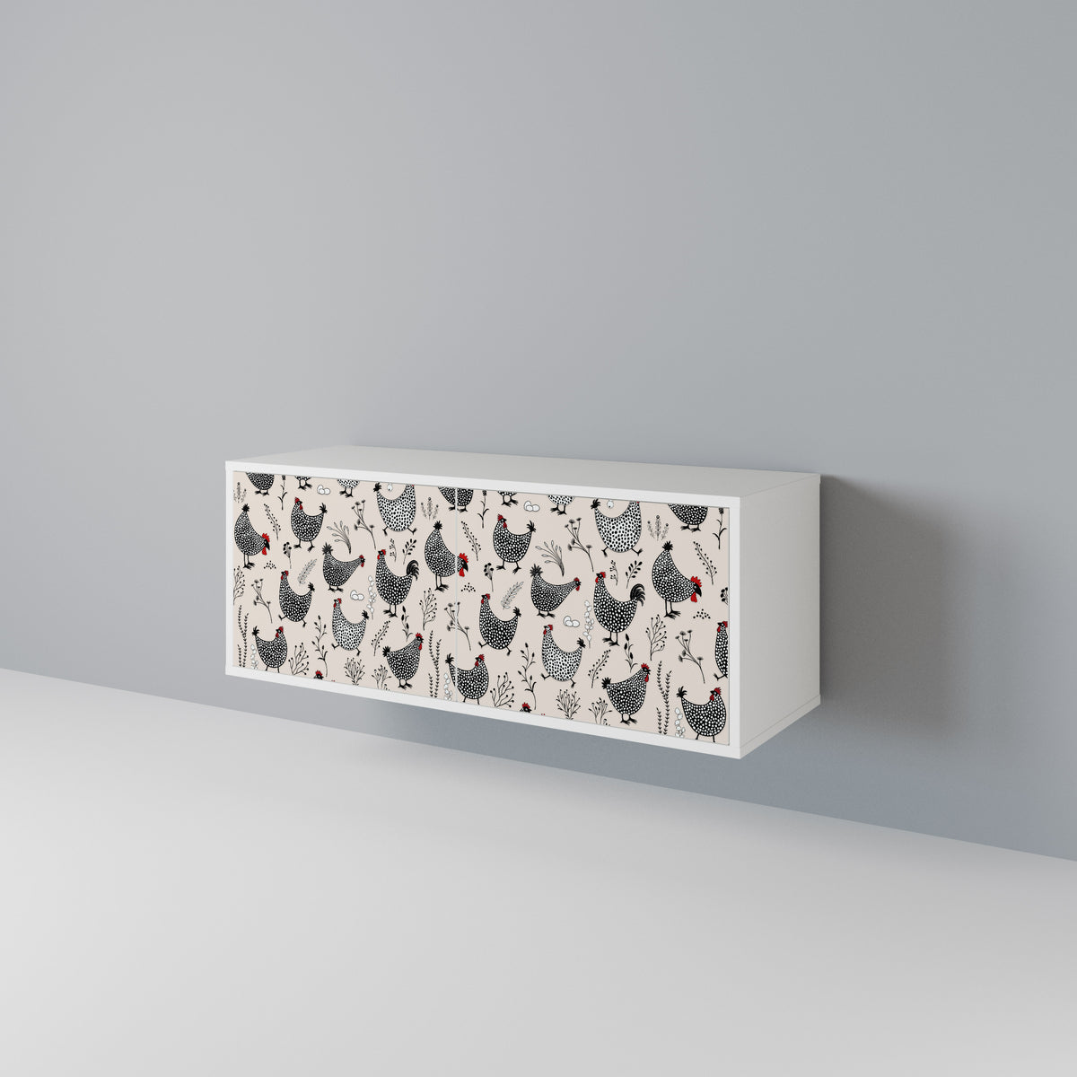 HAPPY HENS Kompaktní dvoudveřový TV stolek