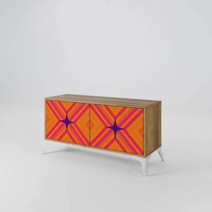 GEOMETRIC BRILLIANCE Kompaktní dvoudveřový TV stolek