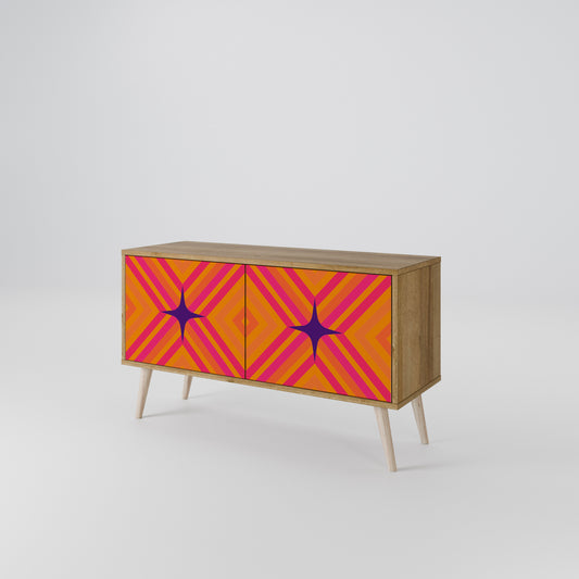 GEOMETRIC BRILLIANCE Kompaktní dvoudveřový TV stolek