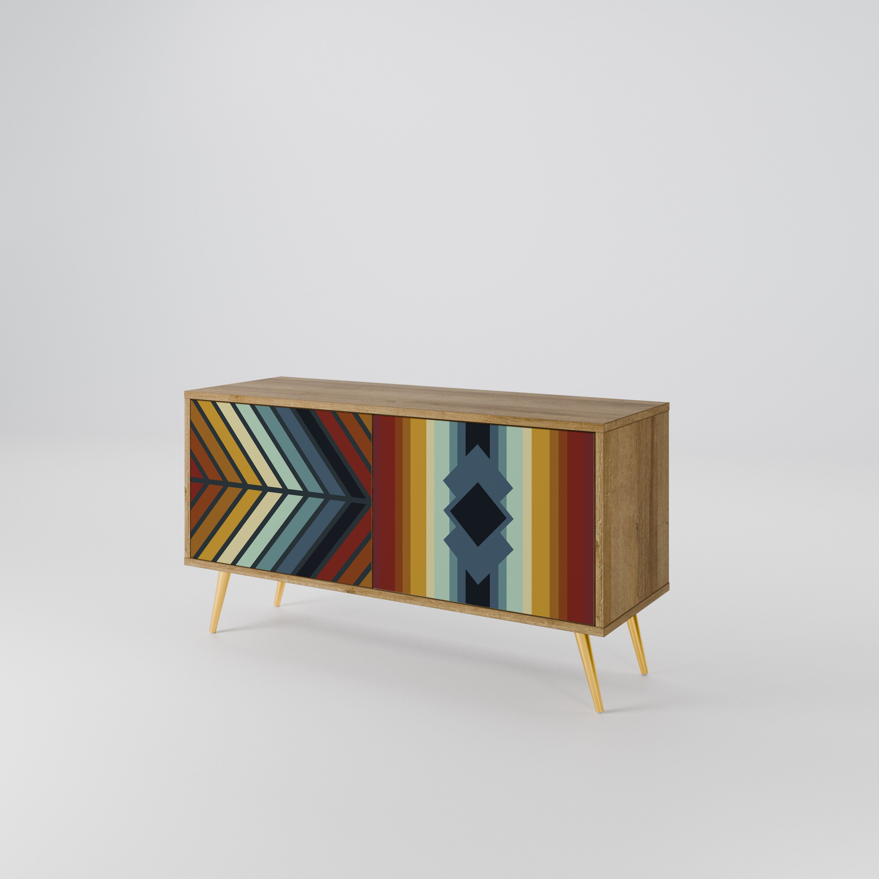 INDIGENOUS ZIGZAG Compact 2-Door TV Cabinet