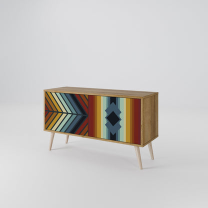 INDIGENOUS ZIGZAG Kompaktní dvoudveřový TV stolek