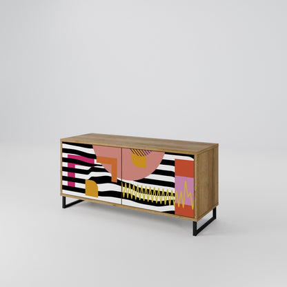 CHROMATIC ABSTRACT Kompaktní dvoudveřový TV stolek