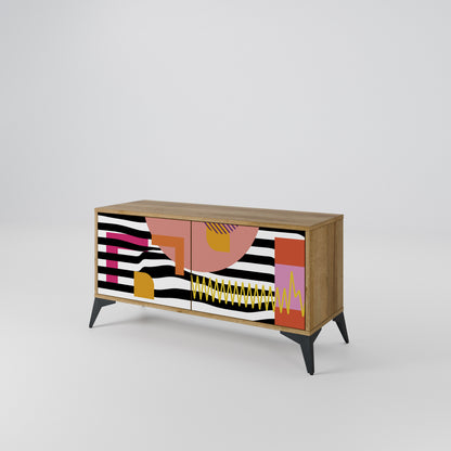 CHROMATIC ABSTRACT Kompaktní dvoudveřový TV stolek