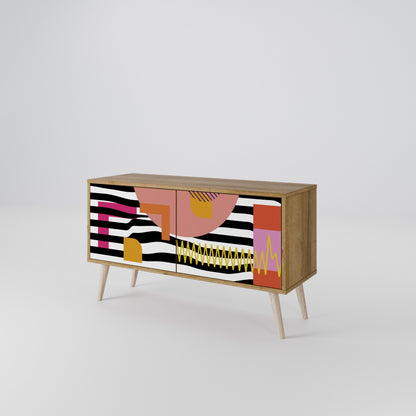 CHROMATIC ABSTRACT Kompaktní dvoudveřový TV stolek
