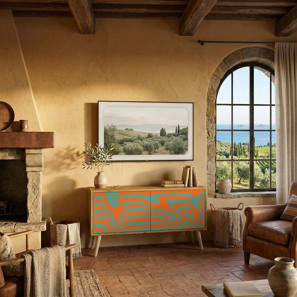 LINE COLLAPSE Kompaktní dvoudveřový TV stolek