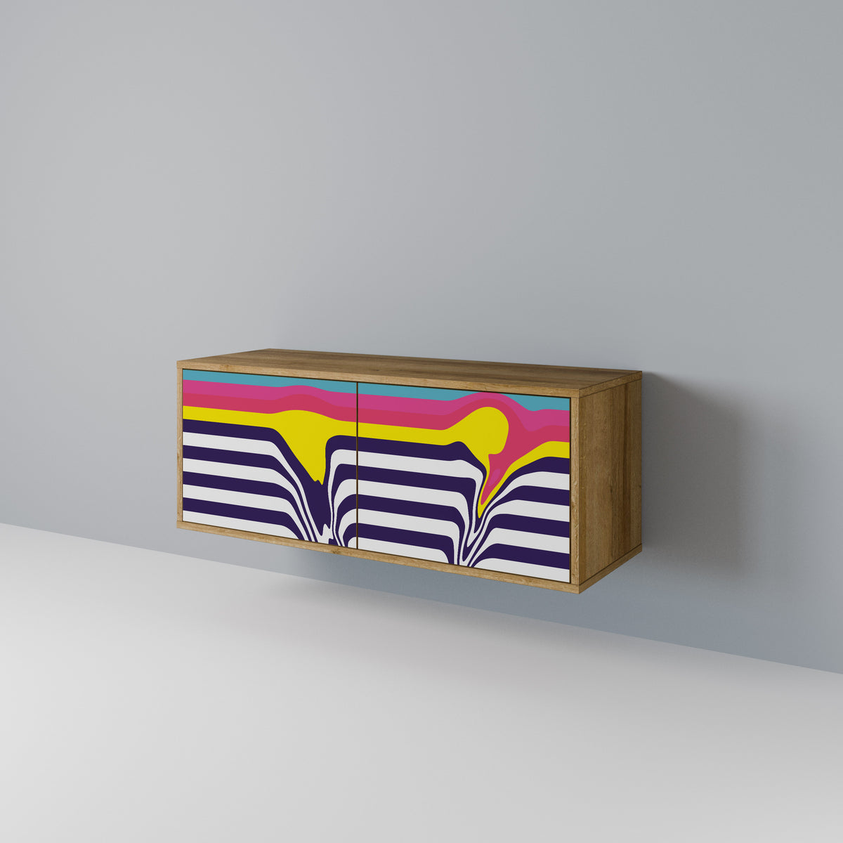 COLORFUL DIVERSION Kompaktní dvoudveřový TV stolek
