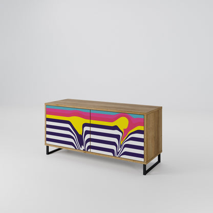 COLORFUL DIVERSION Kompaktní dvoudveřový TV stolek