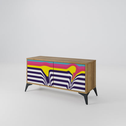 COLORFUL DIVERSION Kompaktní dvoudveřový TV stolek