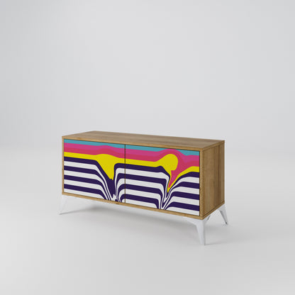COLORFUL DIVERSION Kompaktní dvoudveřový TV stolek